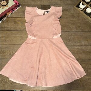 Ava & Yelly Mauve/Pink Ruffled Kids Dress